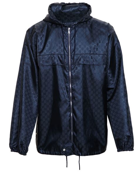 gucci hooded windbreaker blue|gucci windbreaker men.